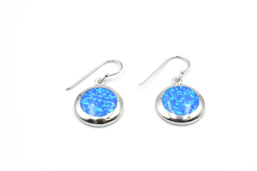 silver earrings with opal 