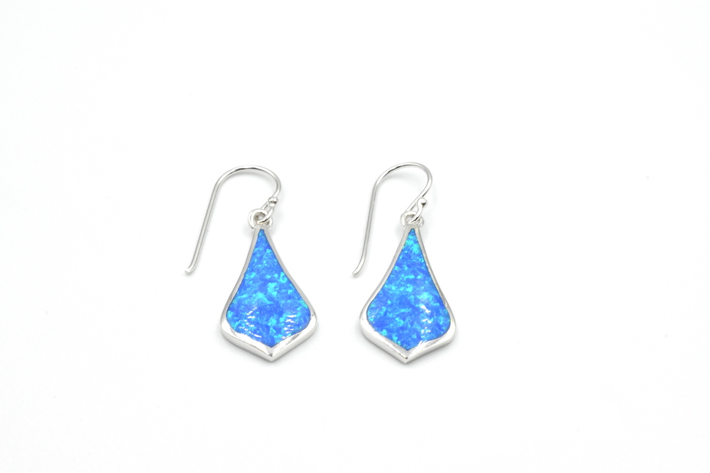 silver earrings with opal 