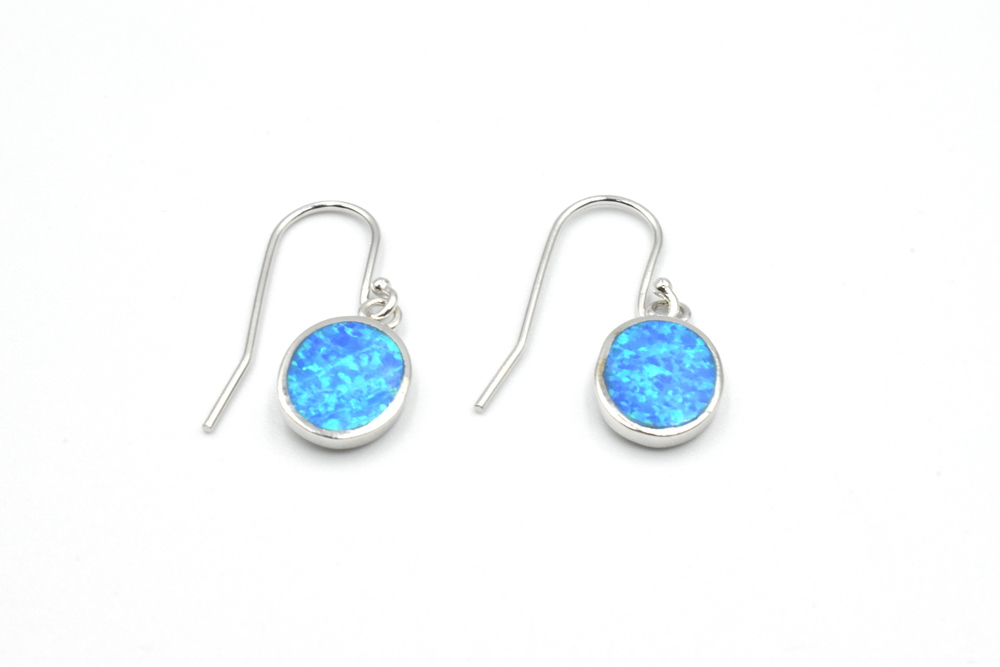 silver earrings with opal 