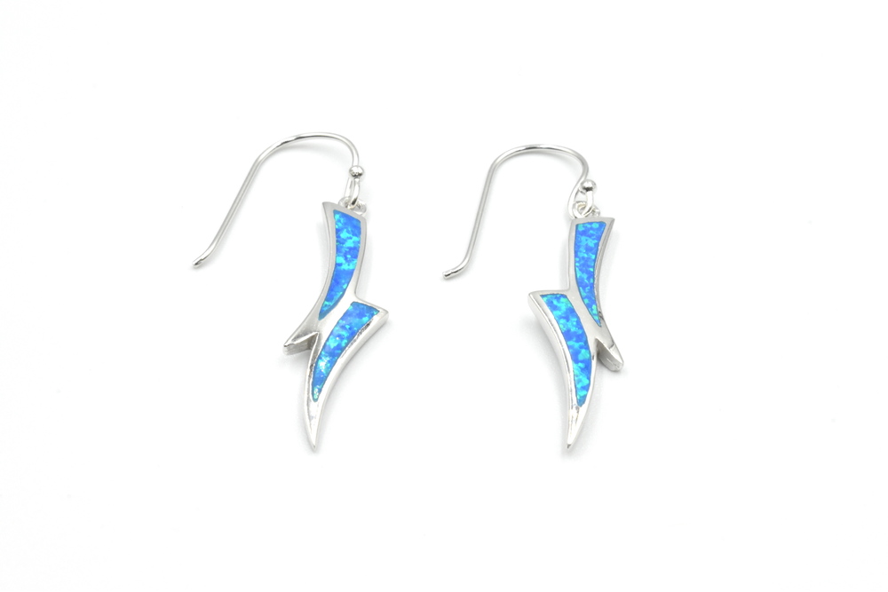 silver earrings with opal 