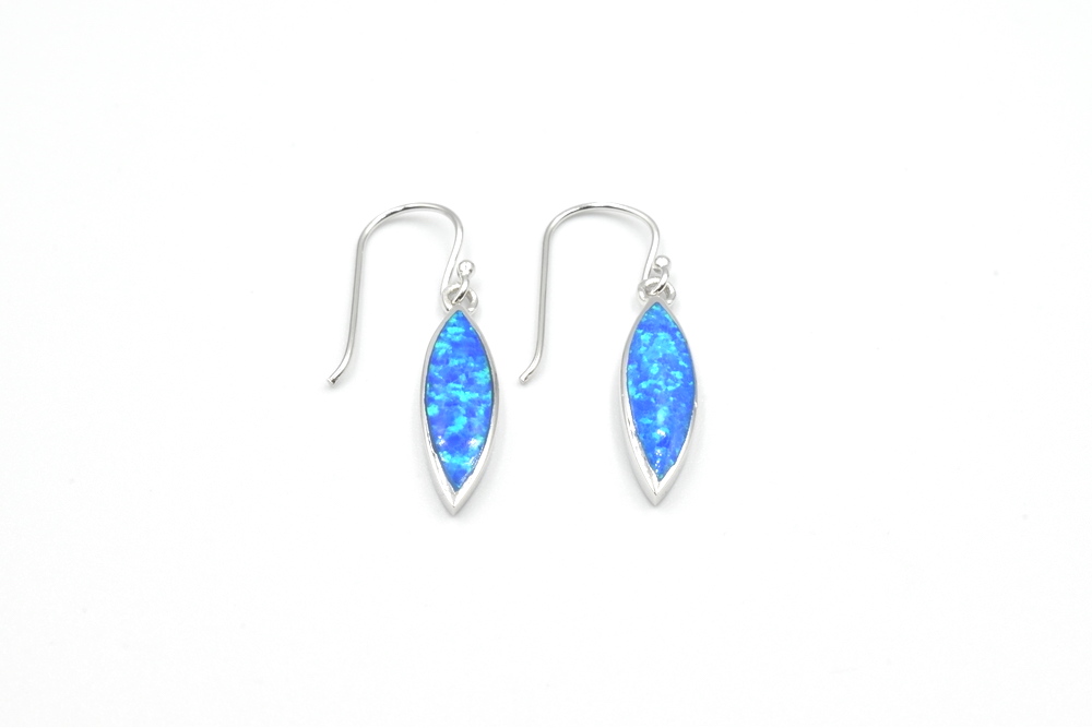 silver earrings with opal 