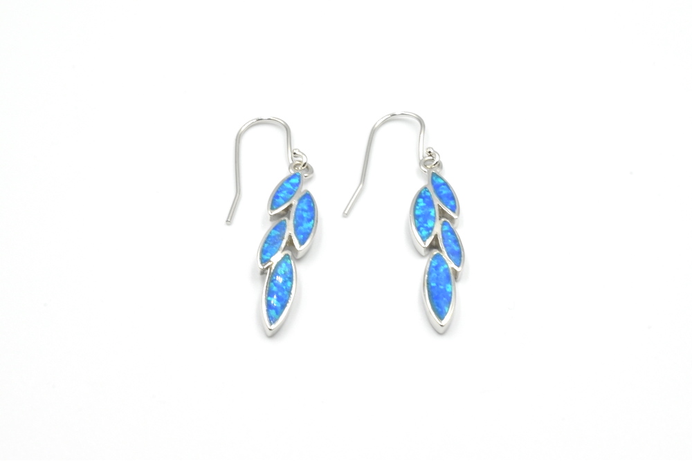 silver earrings with opal 