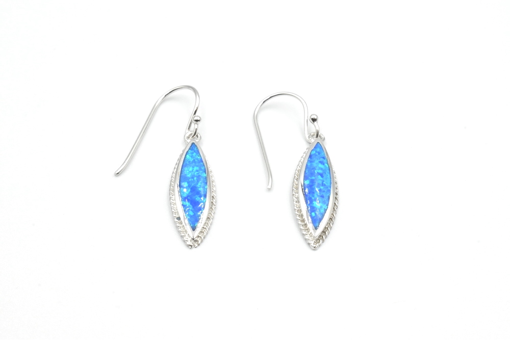 silver earrings with opal 