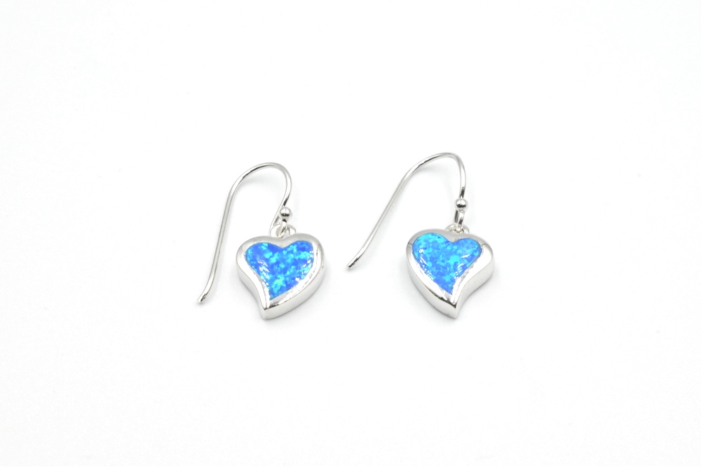 silver earrings with opal 