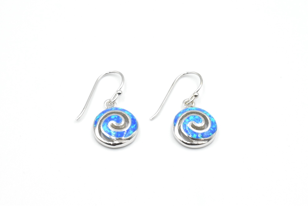 silver earrings with opal 
