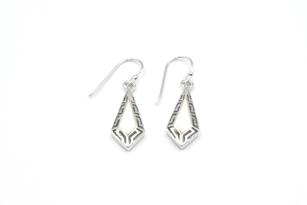 silver earrings with opal 
