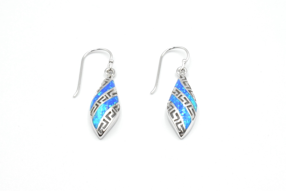 silver earrings with opal 