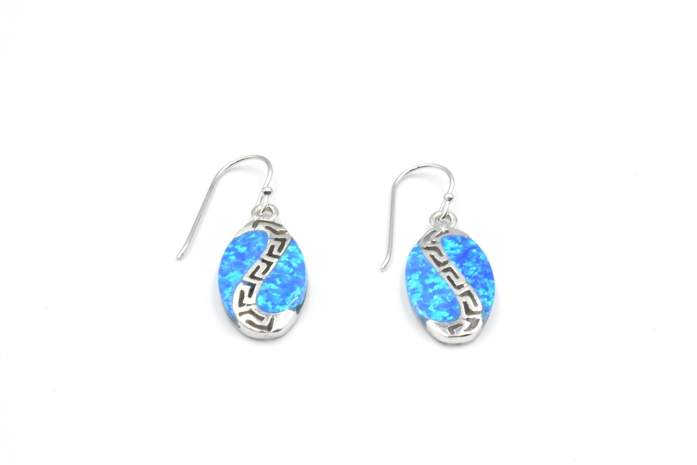 silver earrings with opal 