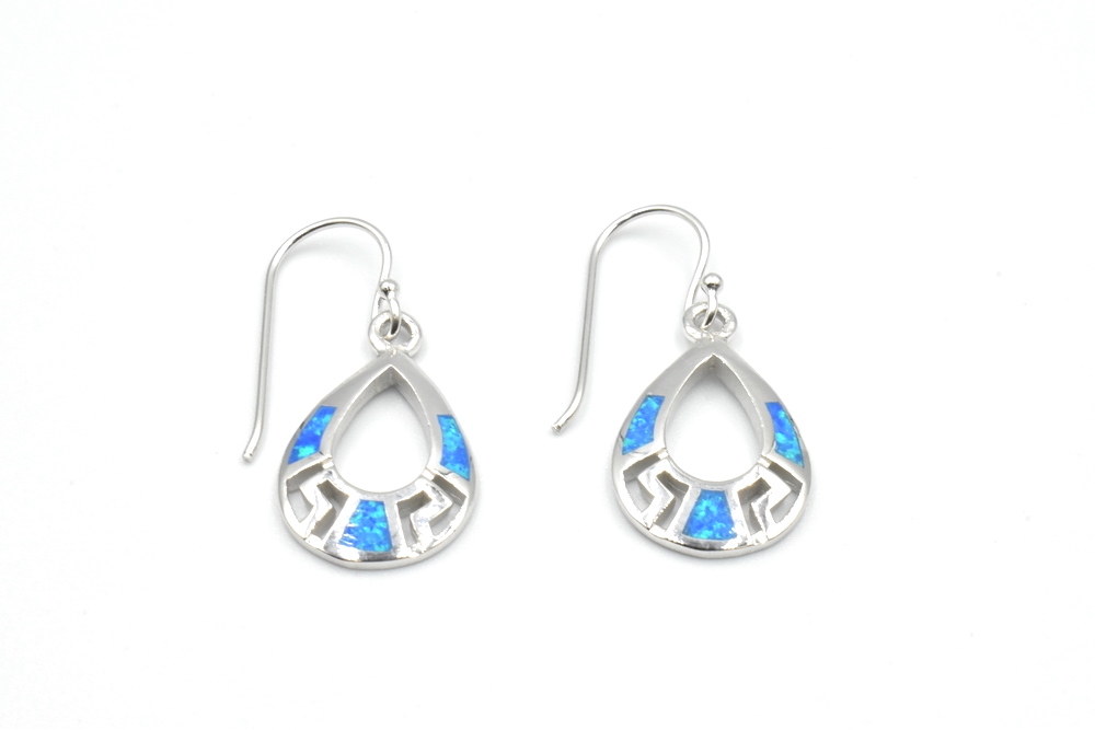 silver earrings with opal 