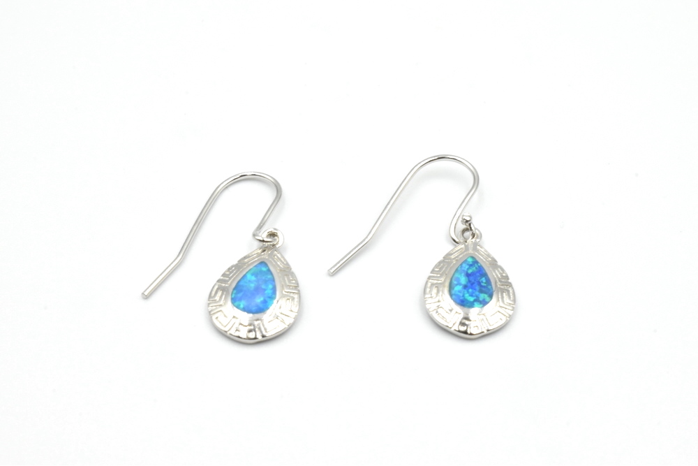 silver earrings with opal 