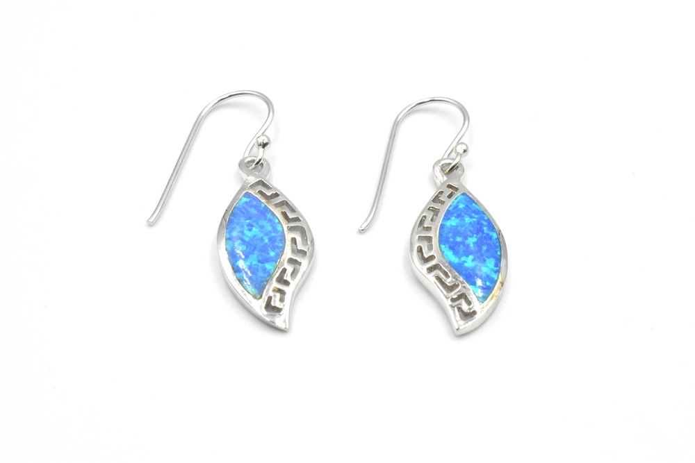 silver earrings with opal 