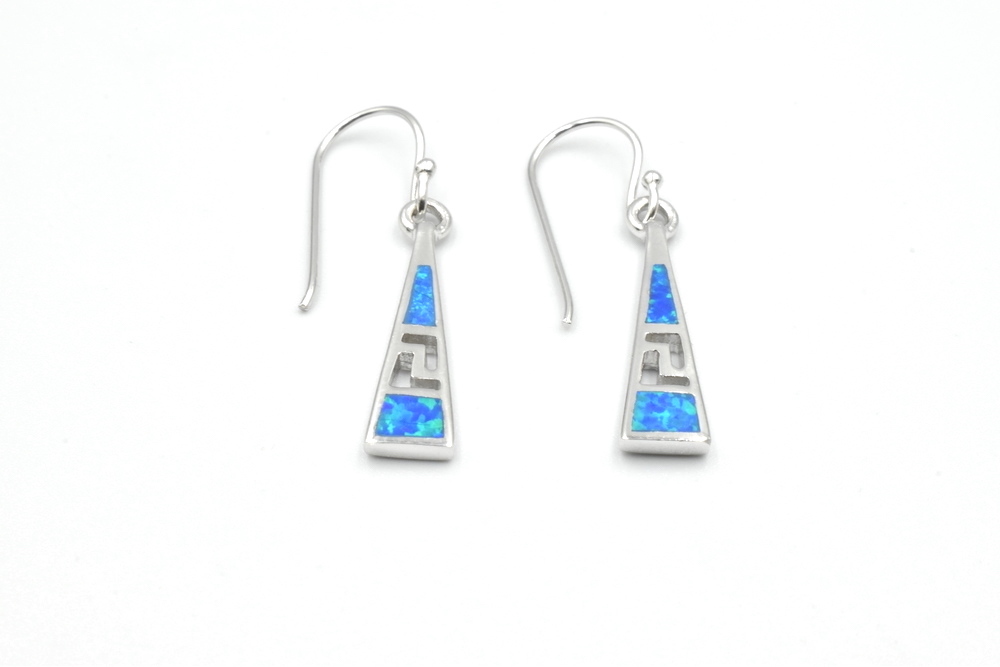 silver earrings with opal 