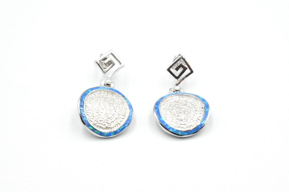 silver earrings with opal 