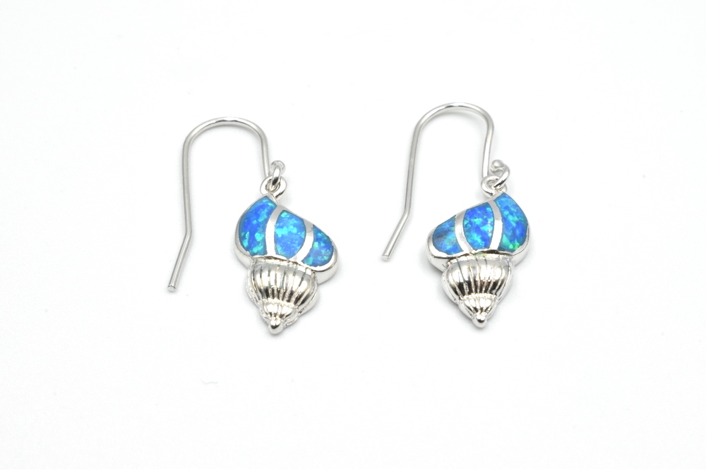silver earrings with opal 