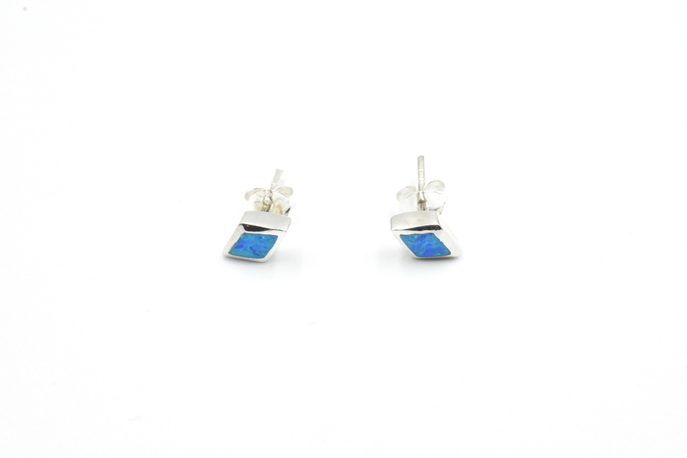 studded earrings with opal