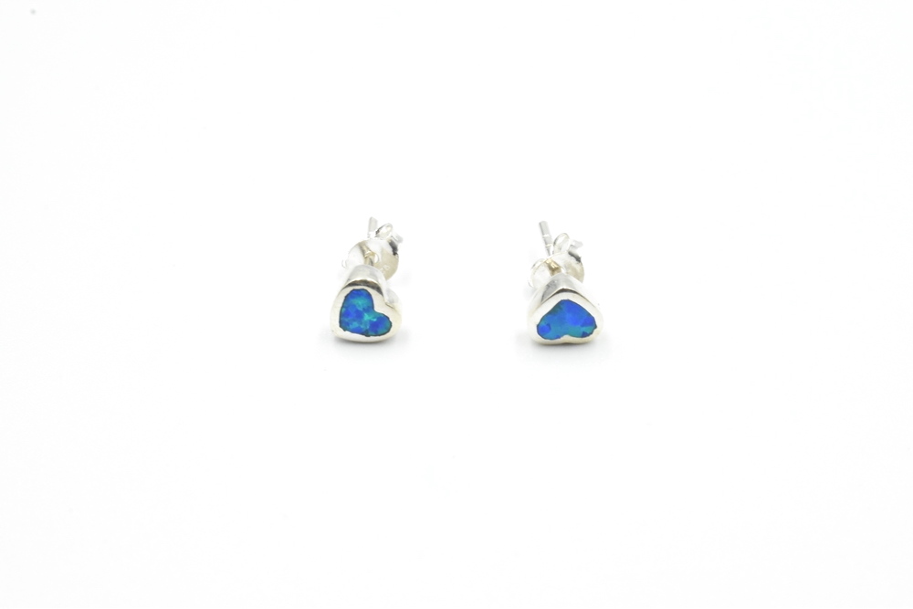 studded earrings with opal