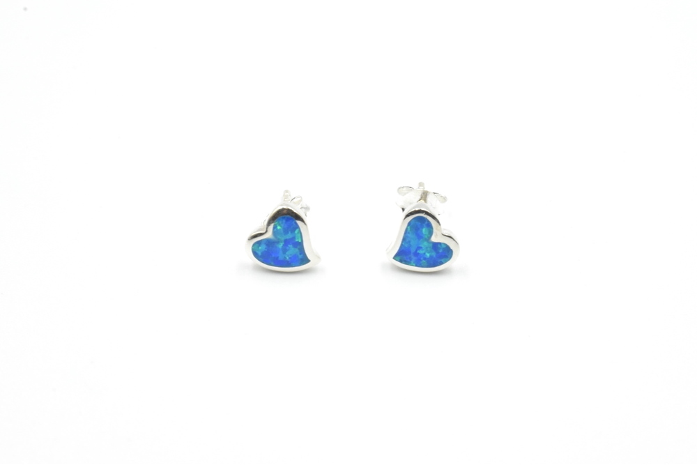 studded earrings with opal