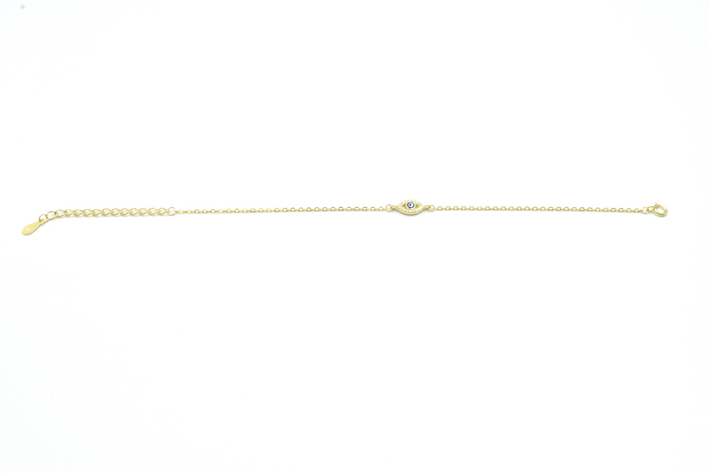 semi-gold bracelet with zircon 
