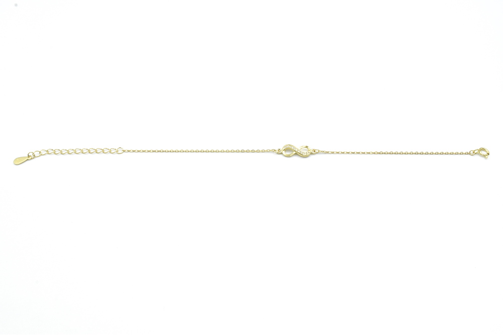 semi-gold bracelet with zircon 