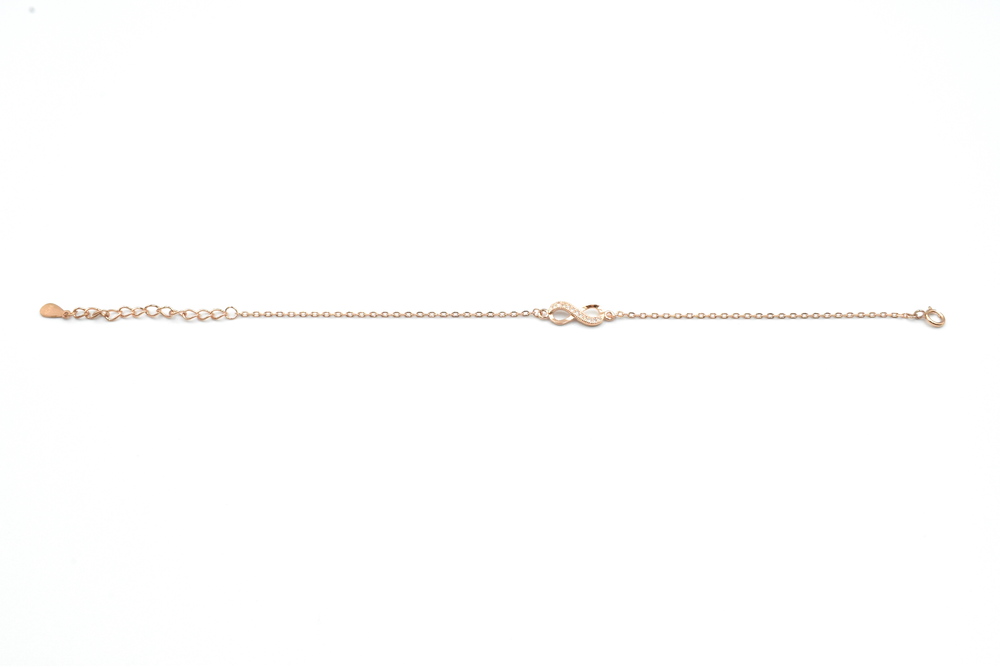 pink gold bracelet with zircon 