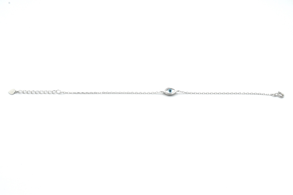 silver bracelet with zircon 