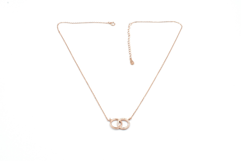 pink gold necklace 