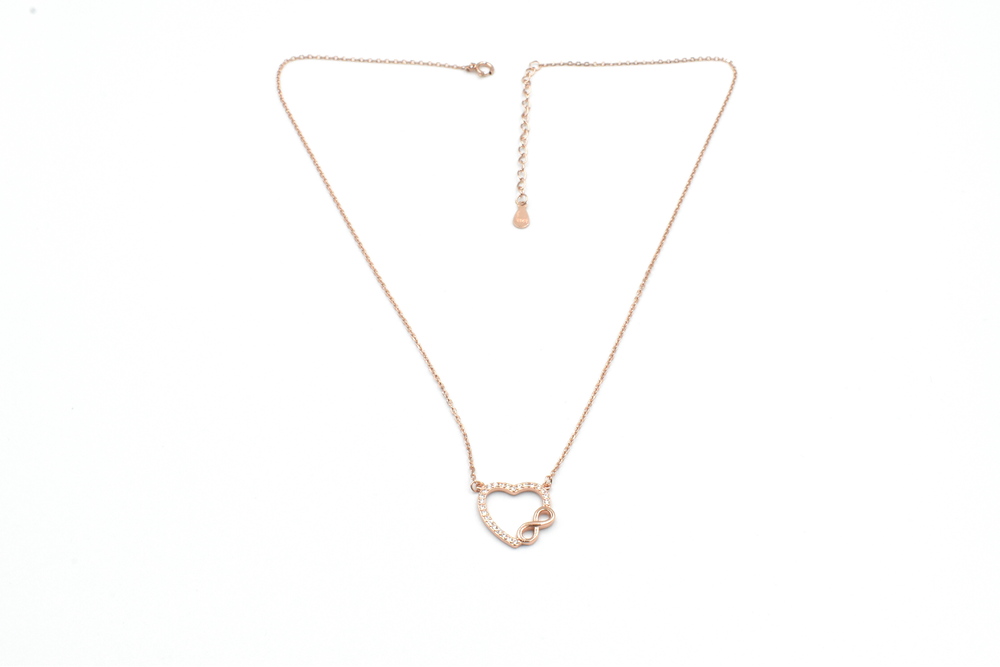 pink gold necklace 