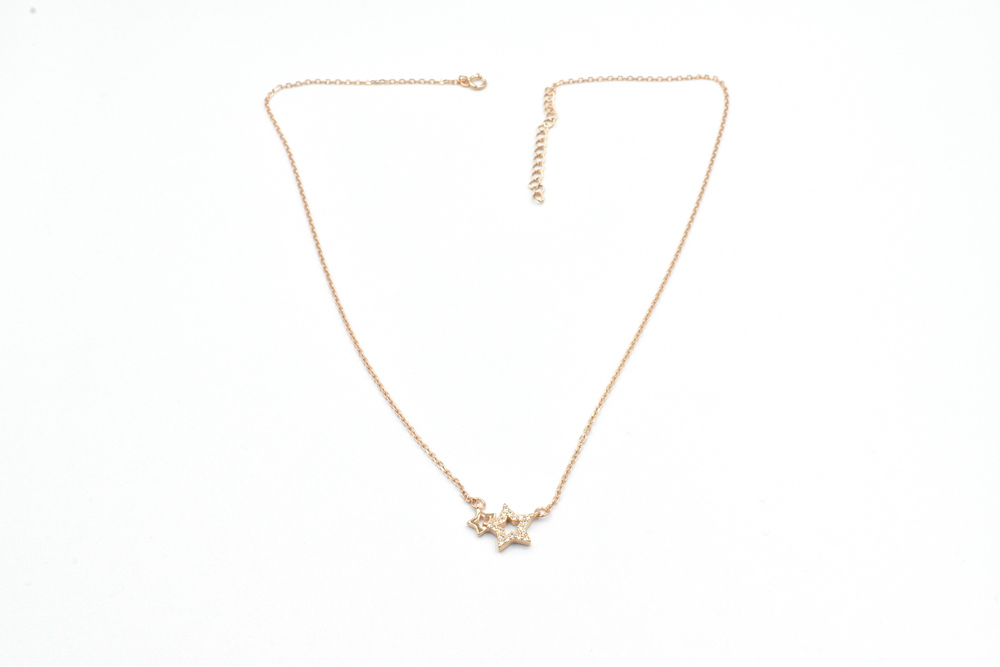 pink gold necklace 