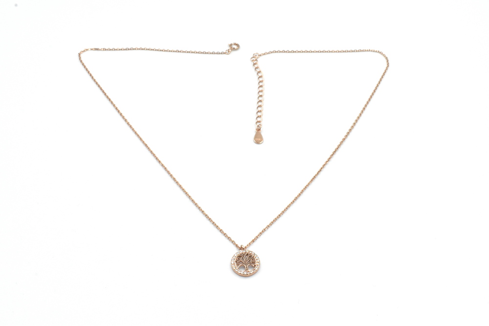 pink gold necklace 