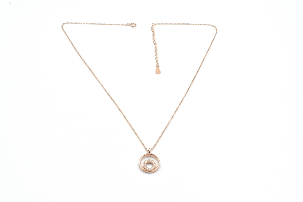 pink gold necklace 
