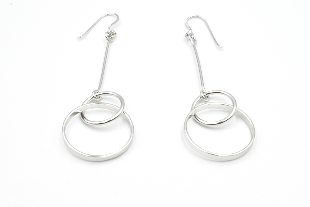 silver earrings